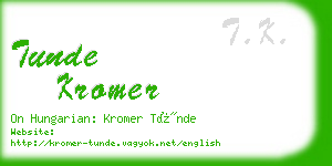 tunde kromer business card